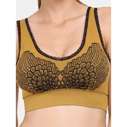 Amour Secret Pack of 3 Lightly Padded Anti-Odour Sports Bra S998_Blk_Gry_Ylw image 4