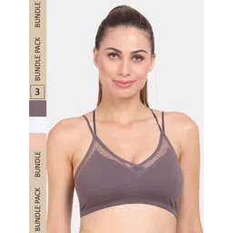 Amour Secret Pack of 3 Lightly Padded Workout Bra-picture-26