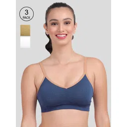 Amour Secret Women  Blue & Olive Green Pack of 3 Bra-picture-25