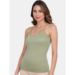 Amour Secret Women Green Solid Lightly-Padded Seamless Camisoles image 2