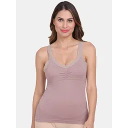 Amour Secret Women Mauve Lightly-Padded Stretch Fit Seamless Camisole-picture-25