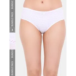 Amour Secret Women Pack Of 3 Dot Printed Cotton Hipster Briefs-picture-12