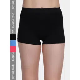 Amour Secret Women Pack Of 3 Mid-Rise Leak Proof Boy Shorts Hipster Briefs-picture-16