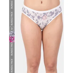 Amour Secret Women Pack Of 3 Printed  Anti-Bacterial Bikini Briefs-picture-22