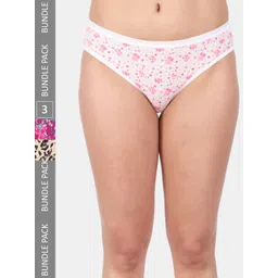 Amour Secret Women Pack Of 3 Printed Anti-Bacterial Bikini Briefs-picture-18