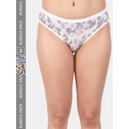 Amour Secret Women Pack Of 3 Printed Anti-Bacterial Mid-Rise Bikini Briefs-picture-15