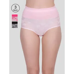 Amour Secret Women Pack of 3 Printed High Rise Hipster Briefs-picture-33