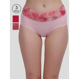Amour Secret Women Pack Of 3 Printed Hipster Briefs-picture-35