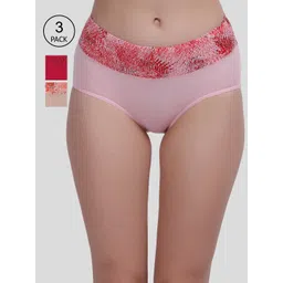 Amour Secret Women Pack Of 3 Printed Hipster Briefs-picture-36