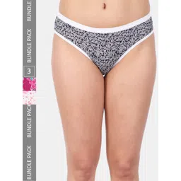Amour Secret Women Pack Of 3 Printed Mid Rise Anti-Bacterial Bikini Briefs-picture-23