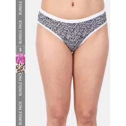 Amour Secret Women Pack Of 3 Printed Mid Rise Anti-Bacterial Bikini Briefs-picture-24