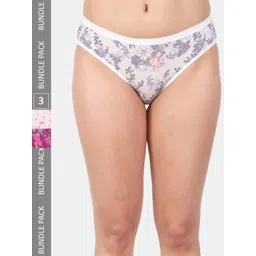 Amour Secret Women Pack Of 3 Printed Mid Rise Anti-Bacterial Bikini Briefs-picture-25