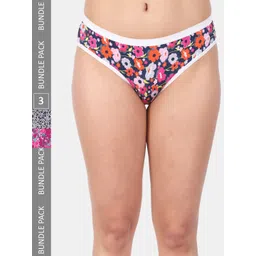 Amour Secret Women Pack Of 3 Printed Mid Rise Anti-Bacterial Bikini Briefs-picture-27