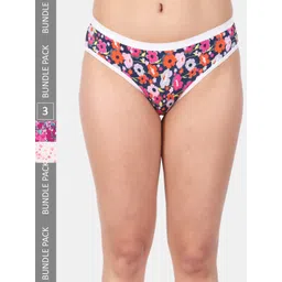 Amour Secret Women Pack Of 3 Printed Mid Rise Anti Bacterial Breathable Bikini Briefs-picture-21