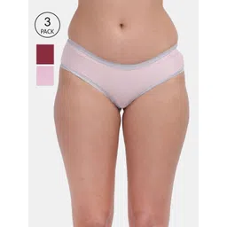 Amour Secret Women Pack Of 3 Solid Hipster Briefs-picture-31