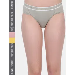 Amour Secret Women Pack Of 3 Striped Anti-Bacterial Bikini Briefs-picture-39