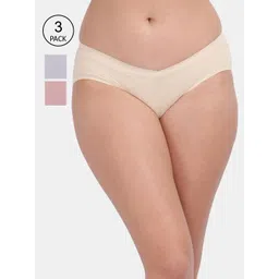 Amour Secret Women Pack Of 3 Striped Printed Hipster Briefs-picture-23