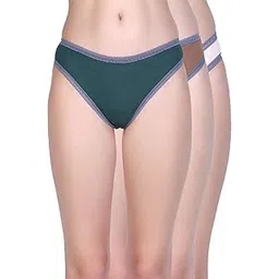 amour secret Women's Low Rise Solid Thong Panties Pack of 3 Grn-Bwn-PCH-L-picture-24