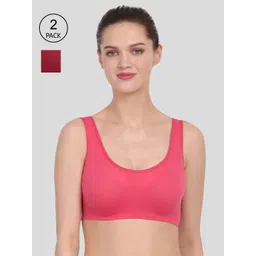 Amour Secret Women's  Maroon & Coral  Non Padded Bra-picture-37