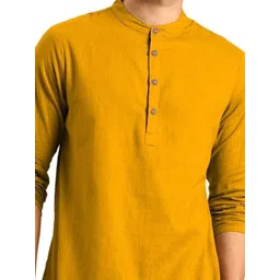 AMRIT TOP WEAR Men Pack Of 2 Band Collar Straight Short Kurta image 3