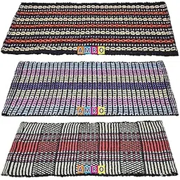AMRO HOME NEEDS Combo Offer Cotton Rectangular Door Mat Set Of 3 Pieces, Water Absorbent, Durable, Unique For Bedroom, Living Room, Kitchen, Bathroom Size (40 X 60 Cm, Multicolour)-picture-11