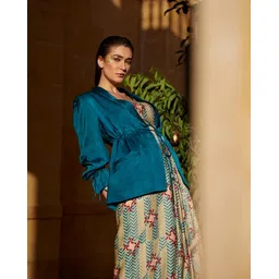 AMROOD Women Shawl Collar Open Front Jacket-picture-12