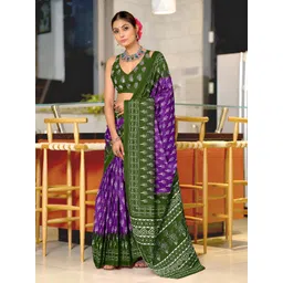 AMRUTKALA SAREES Ethnic Motifs Printed Pure Cotton Block Print Saree-picture-17