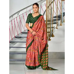 AMRUTKALA SAREES Ethnic Motifs Printed Pure Cotton Block Print Saree-picture-35