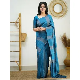AMRUTKALA SAREES Striped Woven Design Banarasi Saree-picture-30