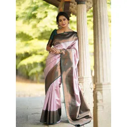 AMRUTKALA SAREES Woven Design Zari Banarasi Saree-picture-17