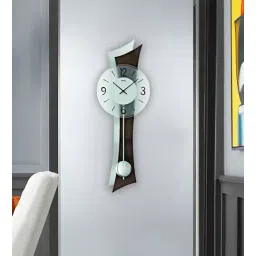 ams clocks Hexapat Silver Glass Novelty Wall Clock-picture-33