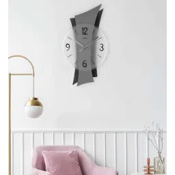 ams clocks Silver Round Analog Modern Clock With Quartz Movement-picture-23