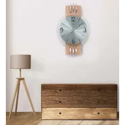 ams clocks Silver Round Analog Modern Clock With Quartz Movement-picture-22