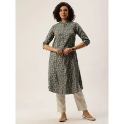 Amukti Grey Rayon Printed Kurti-picture-35