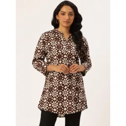 AMUKTI Marcella Floral Printed Mandarin Collar Tunic-picture-40