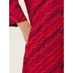 Amukti Pink Rayon Printed Kurta image 5