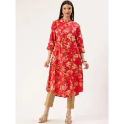 AMUKTI Red Floral Printed Kurta-picture-41