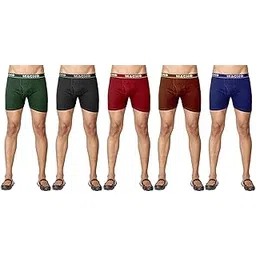 amul Men's synthetic Trunks (Pack of 5) (Macho Long 95x5_Multicolour_95 CM)-picture-41