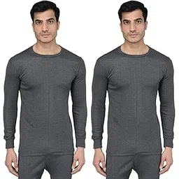 Men's Round Neck Full Sleeves Charcoal Top/Upper/Vest Thermal - Pack of 2 (#ABW-Parka-Men-RNFS-Charcoal-80cm)-image-28
