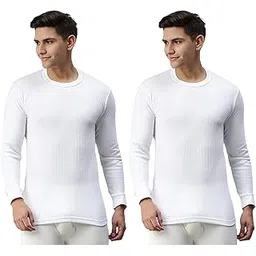 Men's Round Neck Full Sleeves White Top/Upper/Vest Thermal - Pack of 2 (#ABW-Parka-Men-RNFS-White-90cm)-image-23