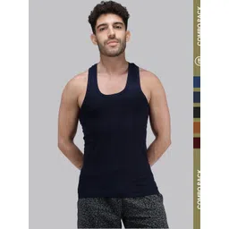 Amul Comfy Men Assorted Pack Of 5 Cotton Sleeveless Innerwear Vests-picture-33