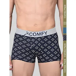 AMUL COMFY Men Pack of 2 Multicolor Cotton Blend Printed Trunk-picture-25