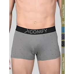 AMUL COMFY Men Pack of 4 Printed Trunks-picture-32
