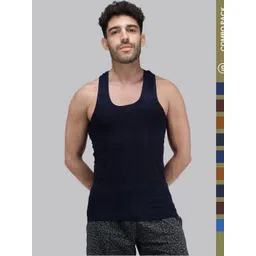 AMUL COMFY Men Pack Of 9 Comfort Fit Assorted Cotton Sleeveless Vests-picture-15