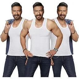amul comfy Men's Cotton White Vest Pack of 3-picture-40