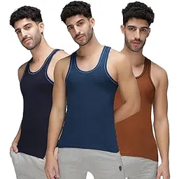 amul comfy Mens Vest Multicolour Combo Pack of 3-picture-32