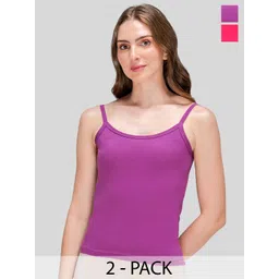AMUL COMFY Pack Of 2 Cotton Camisoles-picture-20