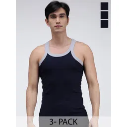 AMUL COMFY Pack Of 3 Pure Cotton Gym Vests AC-GVEST-NVY-XS-3PC-picture-36