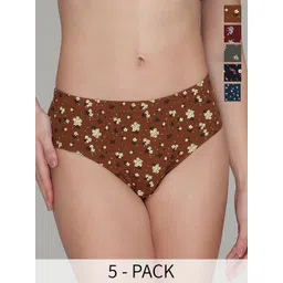 AMUL COMFY Pack Of 5 Printed Mid-Rise Pure Cotton Basic Briefs - AC-PRI-PRINT-IE-ASST-1-10-picture-18
