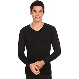 Men's Regular Fit Thermal Top (Black)-image-8